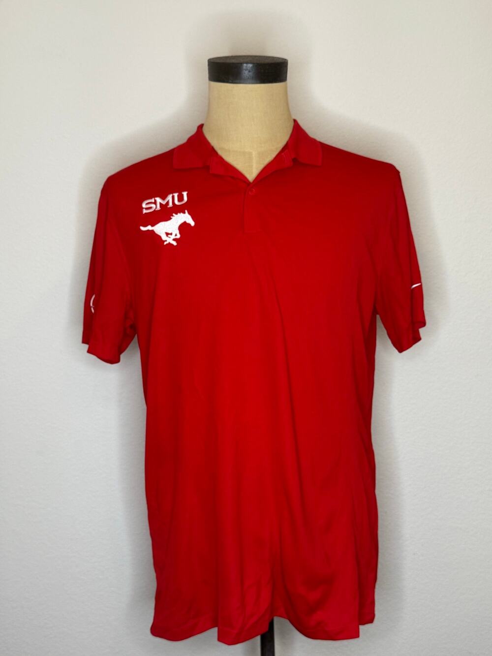 SMU Mustangs Southern Methodist University Nike dri fit ACC Polo Shirt Top Men M